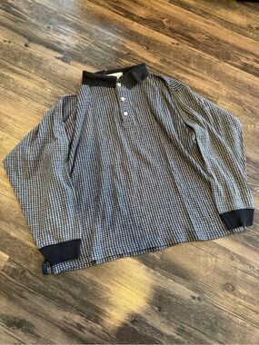 Vintage Faded Perry Ellis Polo Shirt Long Sleeve Collar Men’s Small 90s